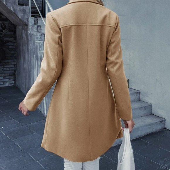 double breasted overcoat pea coat baby pink pastel - Picture 11 of 16